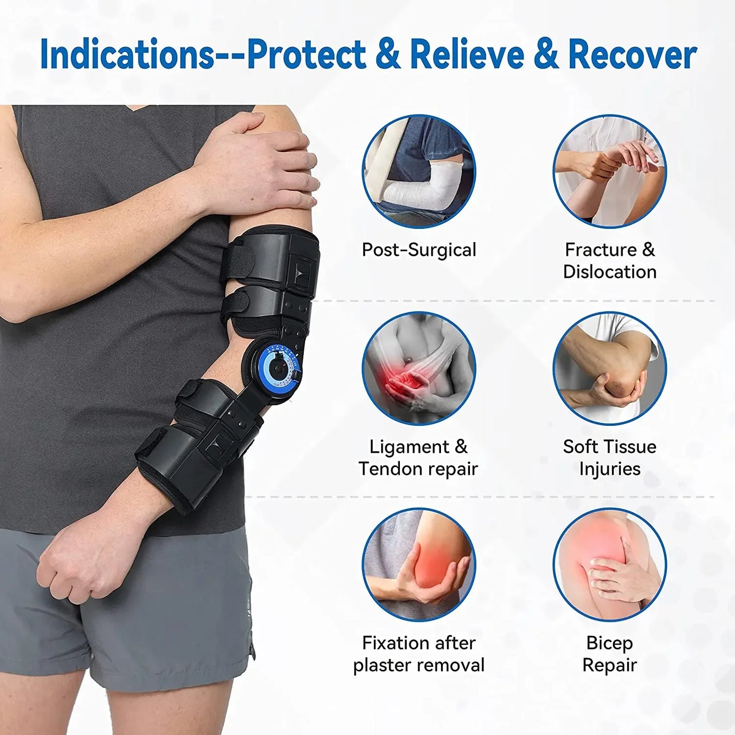 Elbow Brace Adjustable Post-Op Stabilizer